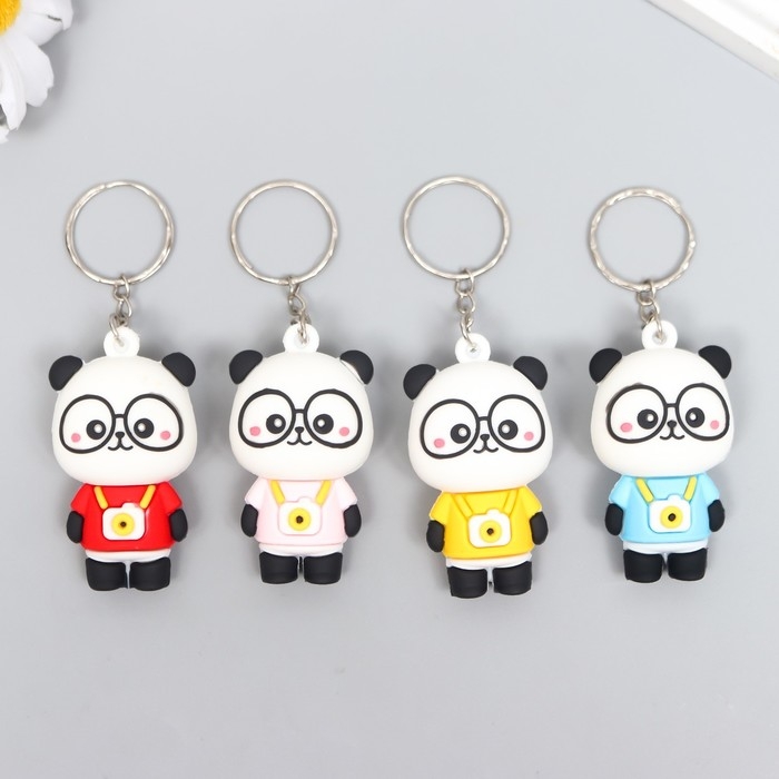 Брелок резина Брелок резина "Панда с фотоаппаратом" МИКС 2,3х3,3х5 см