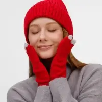 Перчатки сенсорные Spotti Senso, красные, размер S/M