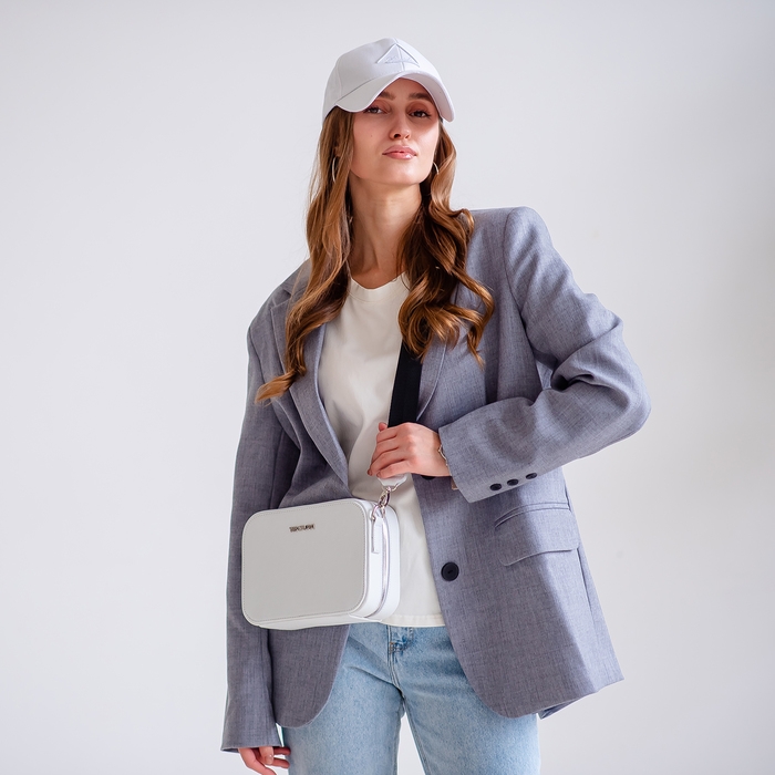 Сумка женская через плечо TEXTURA, маленький размер, цвет белый