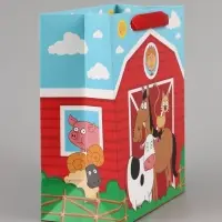 Пакет подарочный &laquo;Синий трактор&raquo;, 23&times;27&times;11.5 см