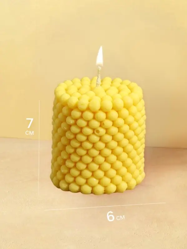 Свеча фигурная формовая &laquo;Столб шарики&raquo;, 6&times;6&times;7 см, соевый воск, МИКС
