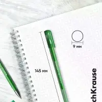 Ручка гелевая ErichKrause. G-Tone, зелёный стержень, узел 0.5 мм