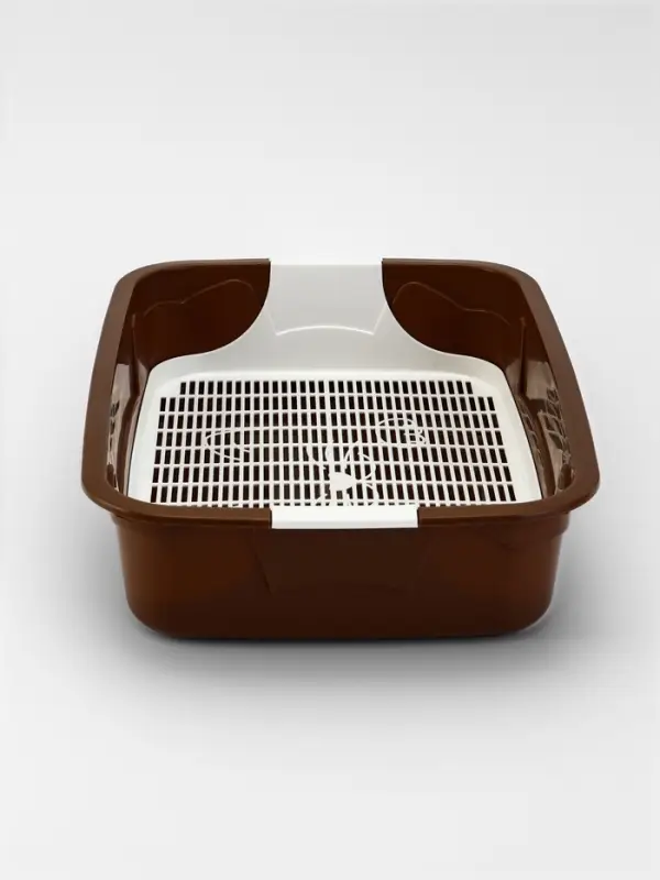 Туалет с сеткой, 44&times;33&times;11.5 см, коричневый, белый