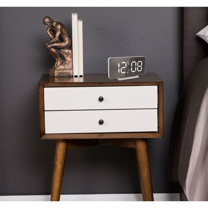 Часы электронные настольные, будильник с подсветкой, календарь, термометр, с подвесом, зарядка USB 1 Часы электронные настольные, будильник с подсветкой, календарь, термометр, с подвесом, зарядка USB 1