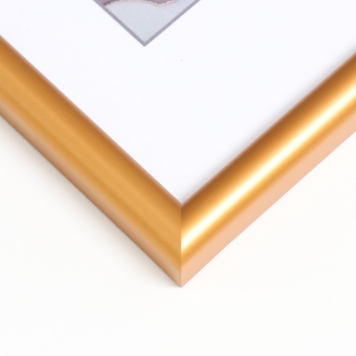 Фоторамка пластик Фоторамка пластик "Радуга" 21х30 см, золото матовое