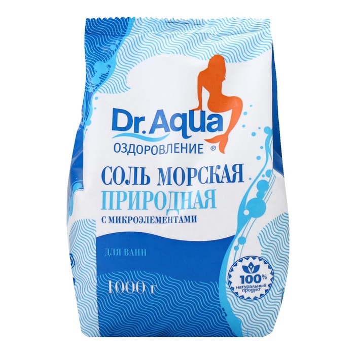Соль морская Dr.Aqua природная в п/эт, 5 упаковок по 1 кг Соль морская Dr.Aqua природная в п/эт, 5 упаковок по 1 кг