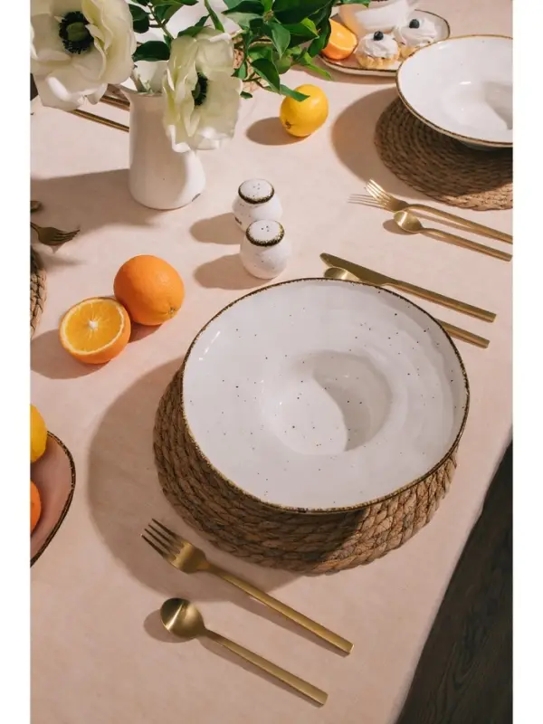 Тарелка для пасты Magistro Alpine Frost, 350 мл, 25.6&times;7.5 см, фарфор, белая