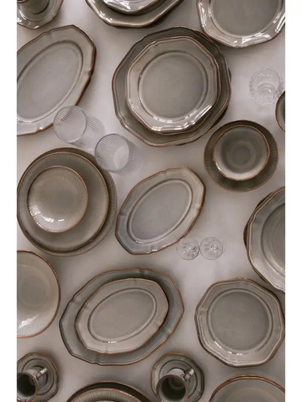 Тарелка Magistro Vintage, d=27 см, фарфор, серая