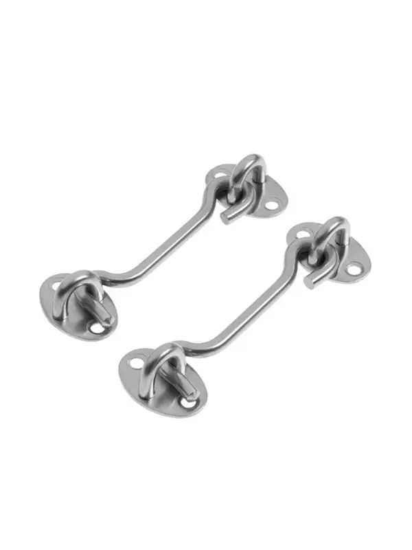 Крючок ветровой LOCKLAND KV001, L=100 мм, нержа, цвет хром, 2 шт