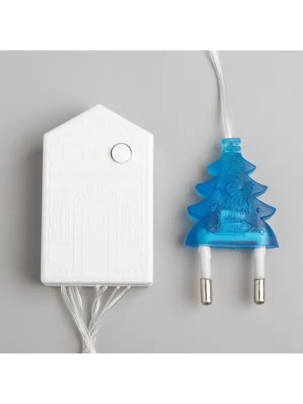 Гирлянда &laquo;Нить&raquo; 10 м, IP20, прозрачная нить, 100 LED, 8 режимов, 220 В, свечение синее