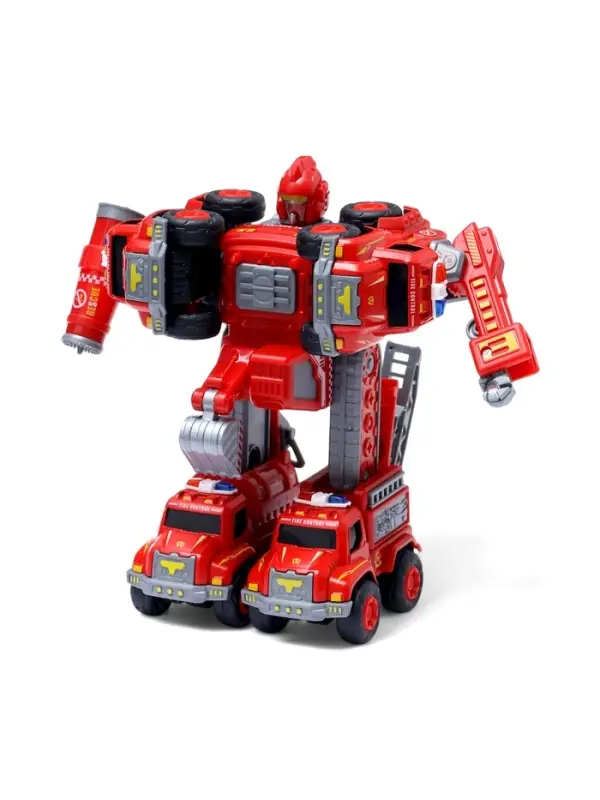 Робот-трансформер «Огнеборец» 5в1, собирается из 5 машинок, подвижные детали Робот-трансформер «Огнеборец» 5в1, собирается из 5 машинок, подвижные детали