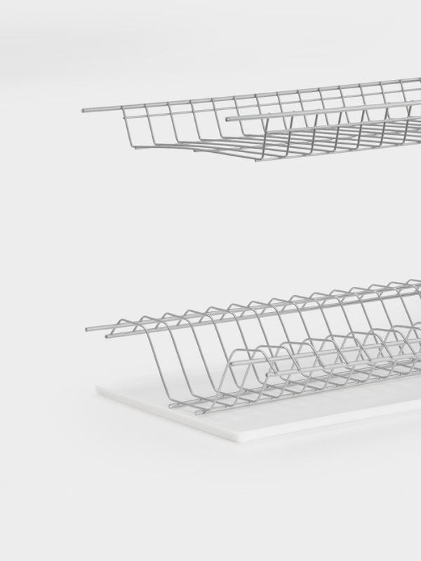 Сушилка для посуды с поддоном для шкафа 80 см, 76.5×25.6 см, хром