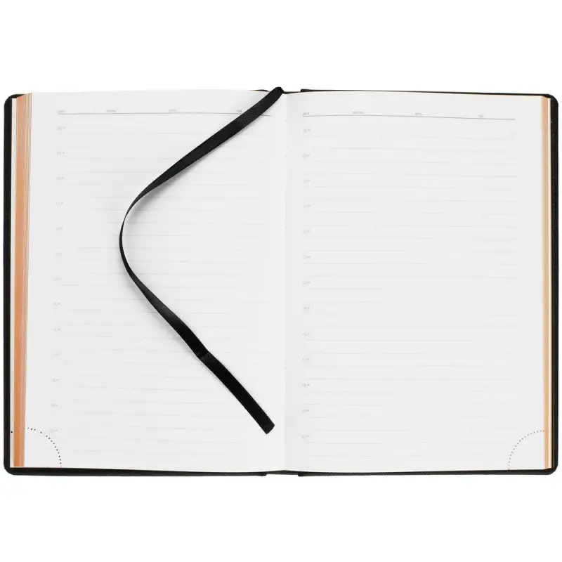 Ежедневник Mobile на заказ, недатированный, черно-оранжевый