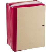 Папка архивная 150мм крафт/бумвинил 4 завязки, бордовая