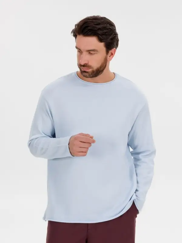 Лонгслив унисекс Siluetti Fuori, светло-голубой, размер S/M Лонгслив унисекс Siluetti Fuori, светло-голубой, размер S/M