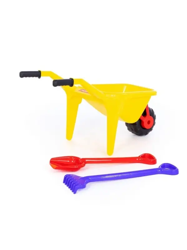 Набор игрушек для песочницы &laquo;Садовод&raquo;, 3 предмета: тачка, лопата, грабли, МИКС