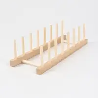 Подставка - сушилка для разделочных досок и посуды, 7 секций, 13.5&times;40 см, дерево, бежевая