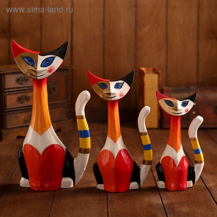 Сувенирный набор Сувенирный набор "Кошки" 22х7х30 см (набор 3шт)