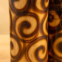 Свеча в бамбуке тройная, 14×13×30 см, 100 мл, коричневая