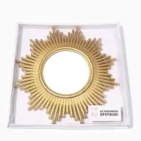Зеркало настенное &laquo;Солнце&raquo;, d=25 см, (d=11 см), цвет золотой