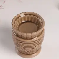 Аромалампа для эфирных масел &laquo;Соцветие&raquo;, керамика, т. серая, 7.7&times;7.7&times;8 см