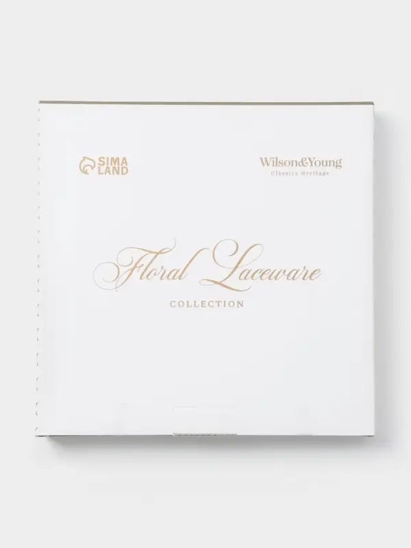 Тарелка обеденная WY Floral Laceware, d=25 см, фарфор, серая Тарелка обеденная WY Floral Laceware, d=25 см, фарфор, серая