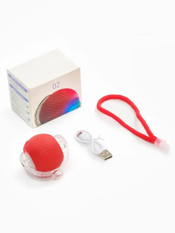 Интерактивная игрушка для кошек  Интерактивная игрушка для кошек "Убегающий хвост", красная