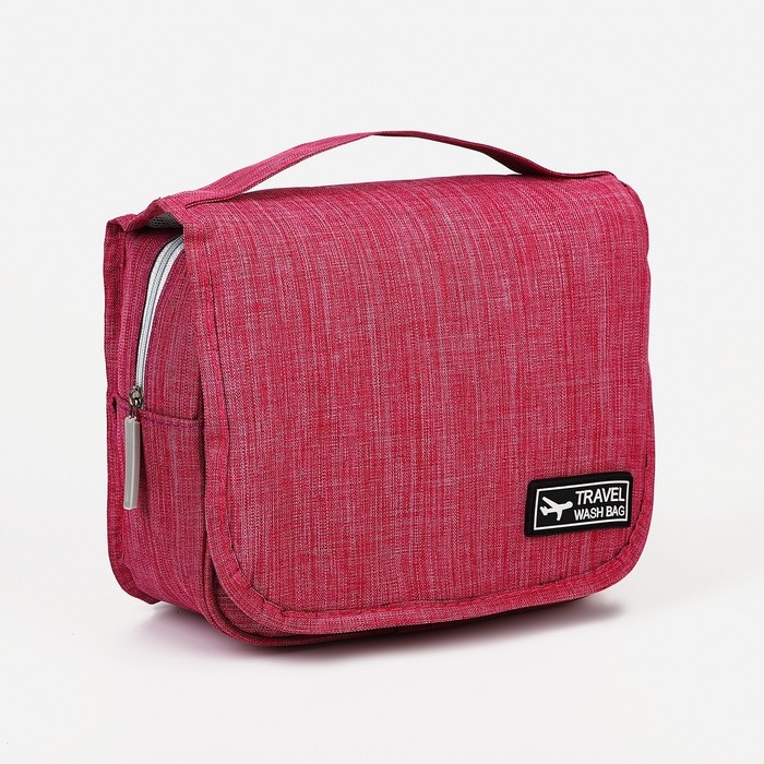 Косметичка-несессер на липучках, с крючком, цвет розовый Косметичка-несессер на липучках, с крючком, цвет розовый