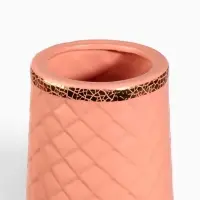 Ваза напольная &laquo;Геометрия люкс&raquo;, ромбики, 14&times;60 см, керамика, розовая