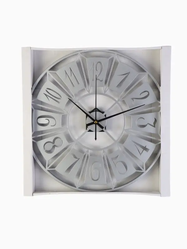 Часы настенные интерьерные &laquo;Гармошка&raquo;, бесшумные, плавный ход, d=40 см, металл, белые