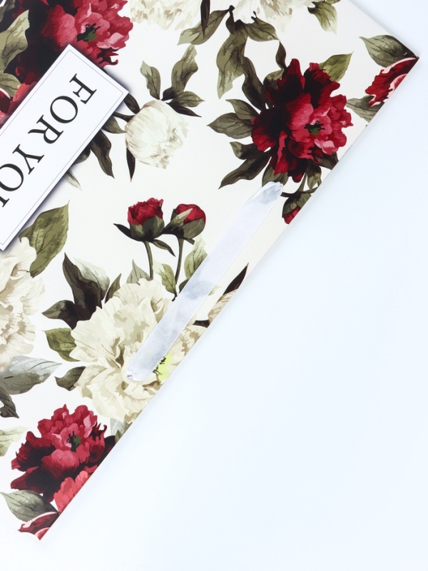 Пакет подарочный ламинированный горизонтальный «For you», L 40 × 31 × 14 см