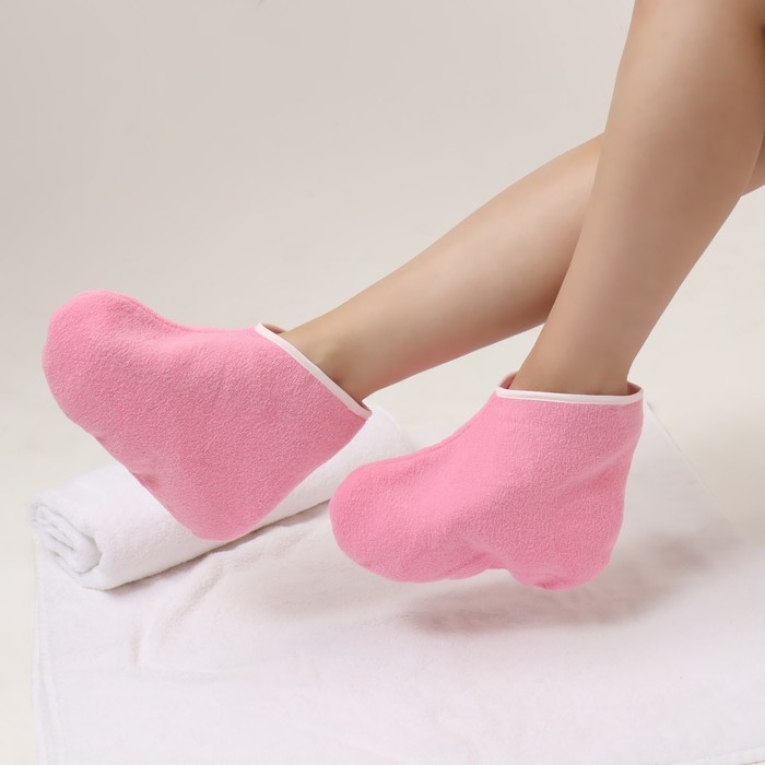 Носочки для парафинотерапии, 28 × 21 см, цвет розовый Носочки для парафинотерапии, 28 × 21 см, цвет розовый