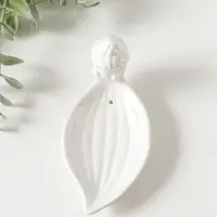 Подставка для благовоний керамика "Голова Будды" белая 12х6,5х6 см