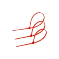 Хомут нейлоновый для стяжки, ТУНДРА, 3,6х200 мм, красный, 100 шт