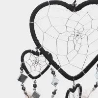 Ловец снов &laquo;Пять черных сердец&raquo;, 0.7&times;16&times;45 см