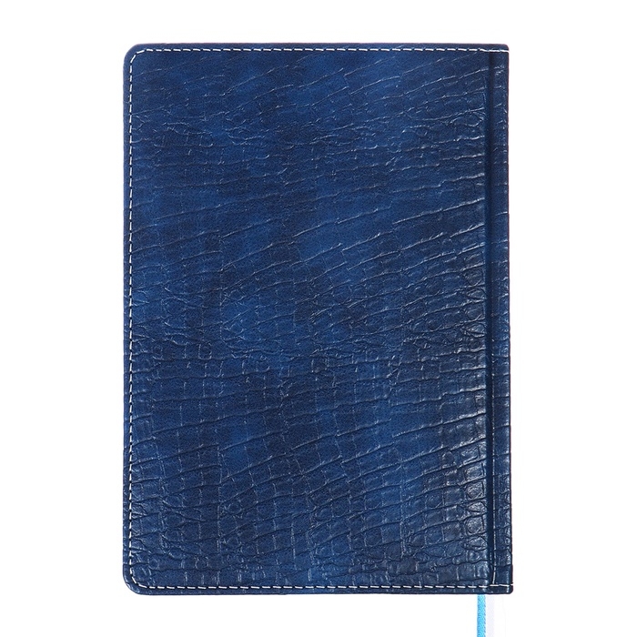 Ежедневник датированный 2025 года, A5 168 листов, Attomex. Croco, твердая обложка кожзам с поролоном, перефото, ляссе, блок 70, синий Ежедневник датированный 2025 года, A5 168 листов, Attomex. Croco, твердая обложка кожзам с поролоном, перефото, ляссе, блок 70, синий
