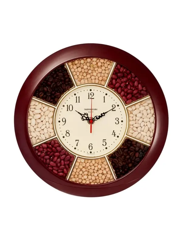 Часы настенные, серия: Кухня, &laquo;Специи&raquo;, d=29 см, плавный ход, бордовый обод