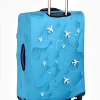 Чехол для чемодана &laquo;Самолеты&raquo;, 20", голубой