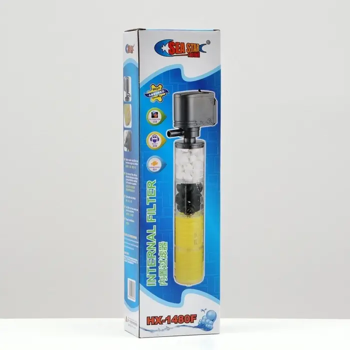 Фильтр внутренний Sea Star HX-1480F, 2800 л/ч, 35 Вт, высота подъема 2.2 м