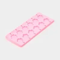 Форма для леденцов Доляна &laquo;Цветы&raquo;, силикон, 25&times;10.5&times;1 см, 12 ячеек (3.2&times;3 см), с палочками, МИКС