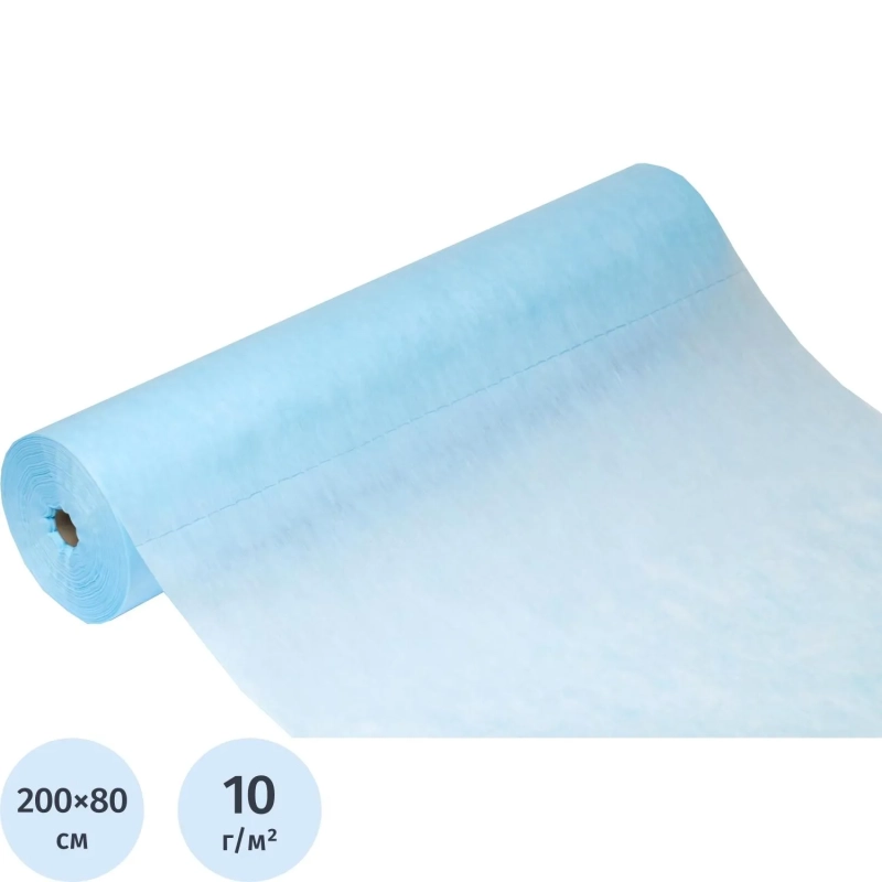 Простыня в рулоне 80х200, голубой SMS, Выбор, 12416 100шт/рул