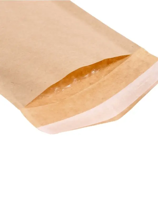 Крафт-конверт с воздушно-пузырьковой плёнкой Calligrata, 12&times;21 см, бежевый