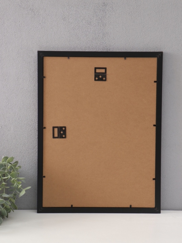 Фоторамка МДФ "Anna" 30х40 см, с паспарту (21х30 см), чёрный (пластиковый экран)