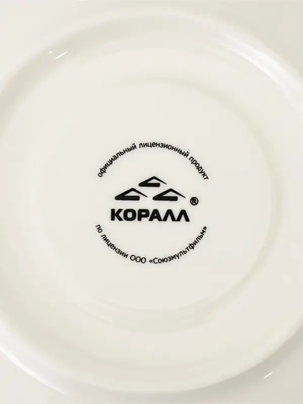 Кофейная пара КОРАЛЛ &laquo;Ёжик в тумане&raquo;, 210 мл, фарфор, белая