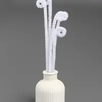 Синельная проволока, набор 50 шт., белая с люрексом, 30 см