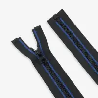 Молния &laquo;Трактор&raquo;, №5, разъёмная, замок автомат, 60 см, чёрная, синяя