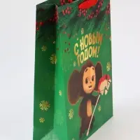 Пакет подарочный «С Новым годом», Чебурашка,  L 31 × 40 × 11,5 см