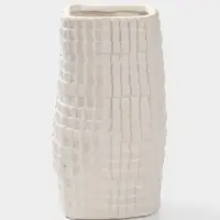 Ваза настольная керамика "Джорадо" 20х11 см, белый