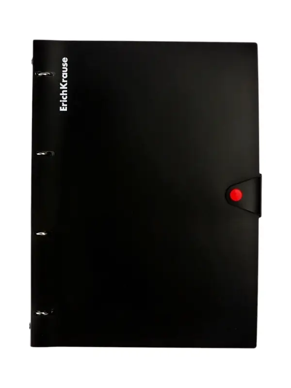 Тетрадь на кольцах ErichKrause Accent А4, 80 листов, в клетку, пластиковая обложка, на кнопке, 100% белизна, блок офсет, МИКС