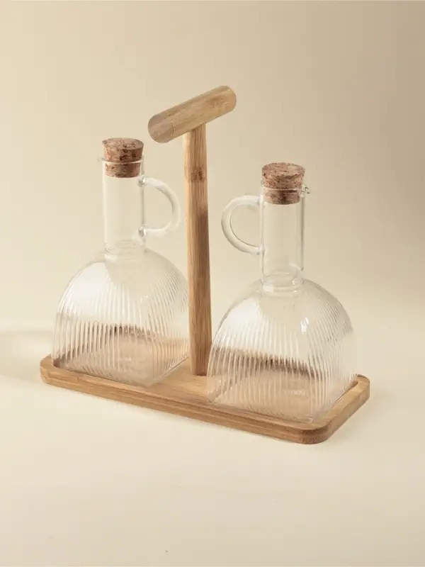 Набор бутылей для масла на подставке "Удобство" 350 мл